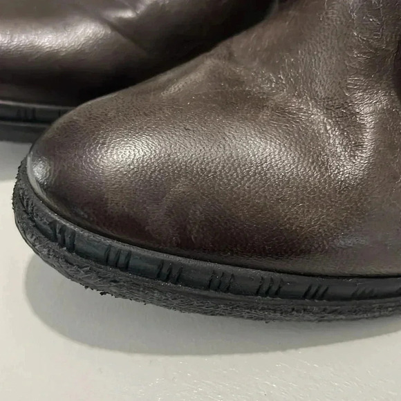 Mjus Italian Leather Slip On Brown Bootie - Picture 12 of 13